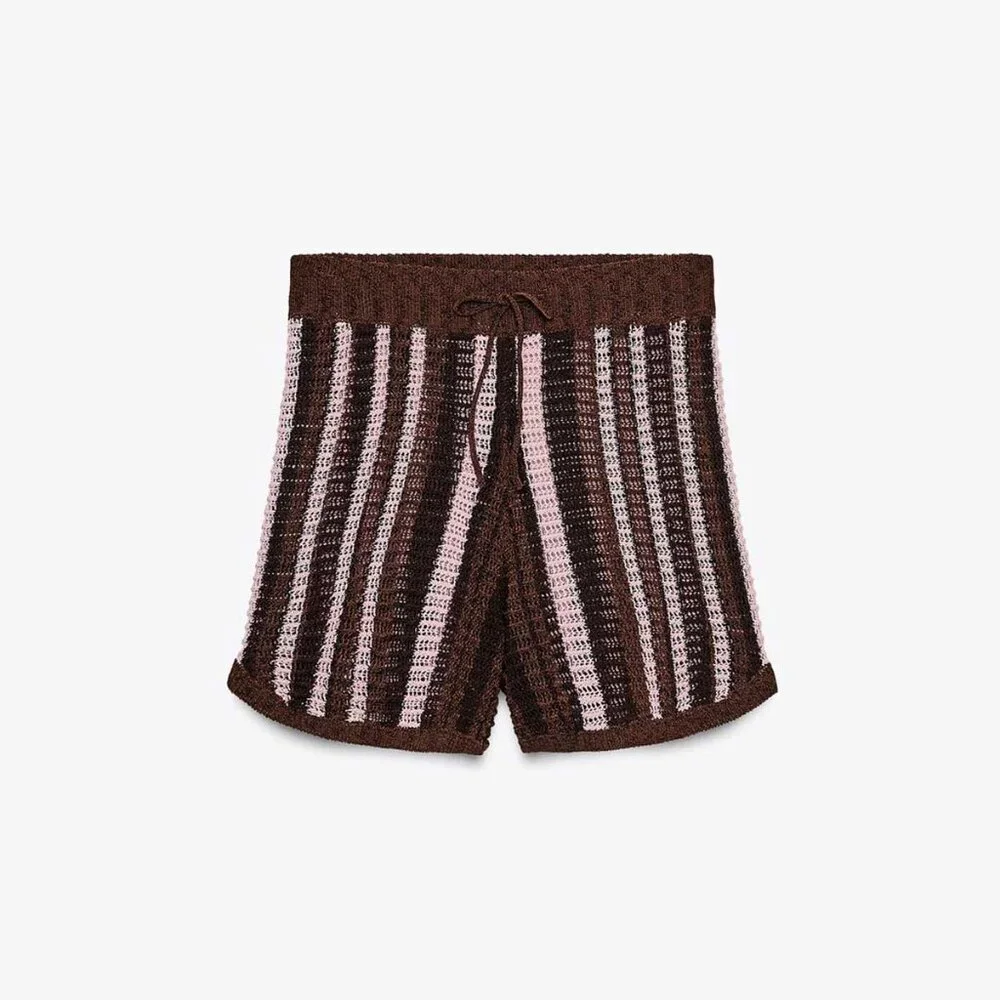 Zara Knit Shorts (Multicolored Stripe) - Picture 3 of 4